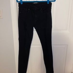 Mid rise black jean legging